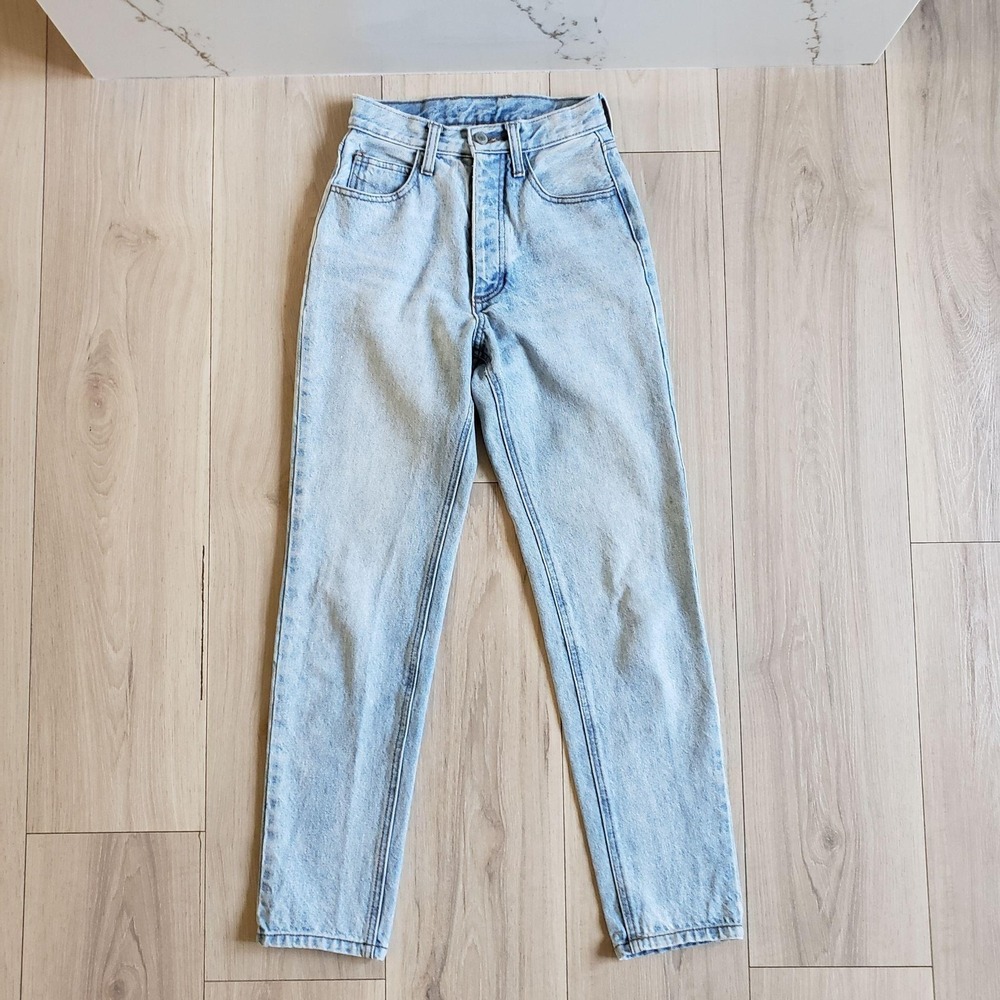J. Galt Jeans Womens XS Blue Light Wash High Rise Mom Button Fly Brandy Melville